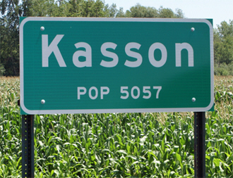 Population sign, Kasson Minnesota