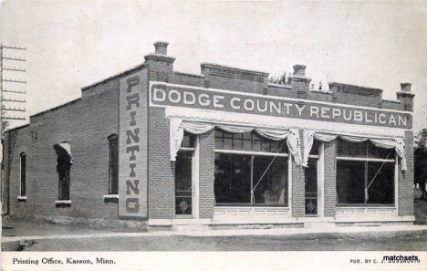 Dodge County Republican, Kasson Minnesota, 1908