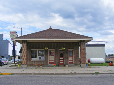 Former gas station, now ice creah shop, Kerkhoven Minnesota, 2014