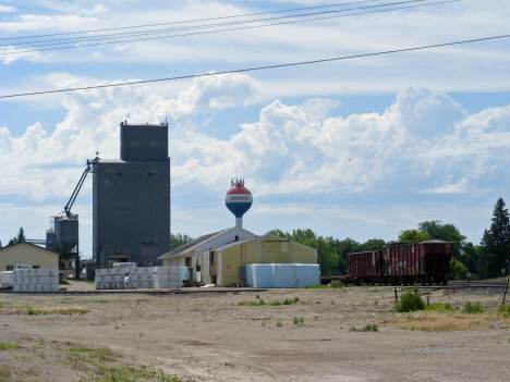 Elevator and water tower, Kerkhoven Minnesota, 2014