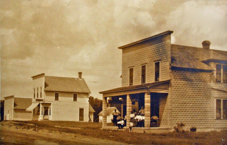Street scene, La Salle Minnesota, 1910's