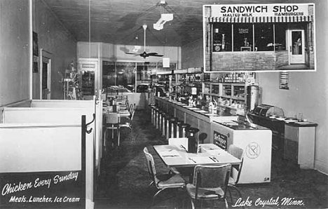 Sandwich Shop, Lake Crystal Minnesota, 1955