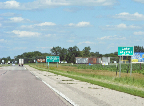 Population sign, Lake Crystal Minnesota, 2014