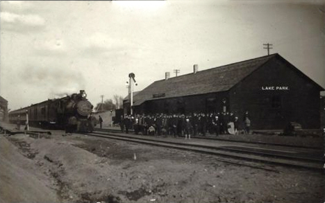 Great Northern Depot, Lake Park Minnesota, 1910's