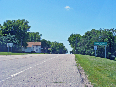 Population sign, Lake Wilson Minnesota, 2014