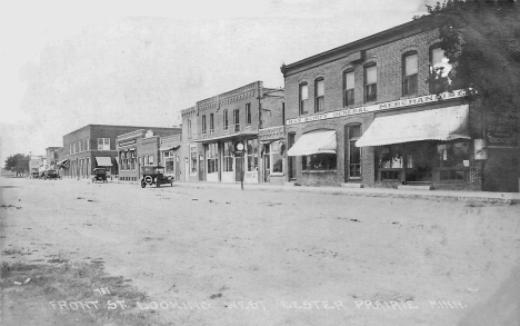 Front Street looking west, Lester Prairie Minnesota, 1925