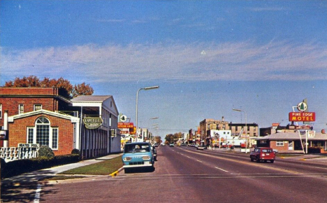 Street scene, Little Falls Minnesota, 1960's