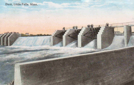 Mississippi River Dam, Little Falls Minnesota, 1910's