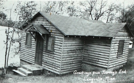 Cabin at Journey's End Resort, Longville Minnesota, 1940's