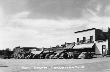 Main Street, Longville Minnesota, 1950