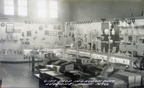 Gift Shop in Laudon Drug, Luverne Minnesota, 1940's