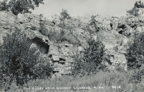 The Bluff near Quarry, Luverne Minnesota, 1950's