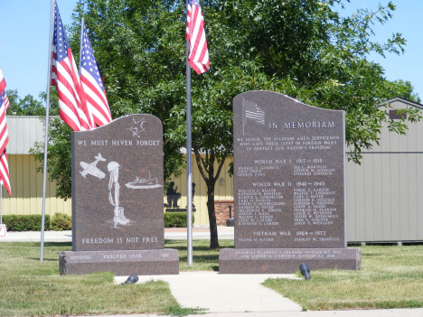 Memorial markers, Madison Minnesota, 2014
