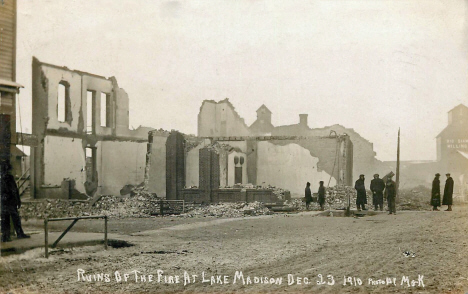 Ruins after Fire, Madison Minnesota, December 23rd, 1910