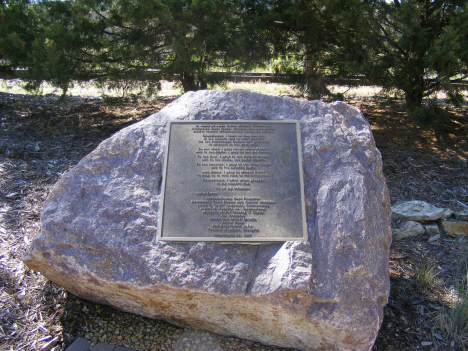 Historic marker in Reconciliation Park, Mankato Minnesota, 2014