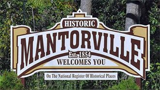 Welcome sign, Mantorville Minnesota