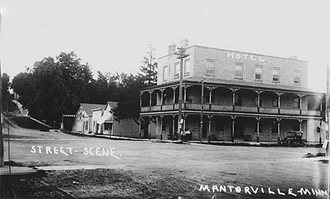 Street scene, Mantorville Minnesota, 1900