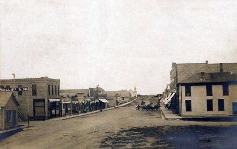 Main Street looking north, Marietta Minnesota, 1907