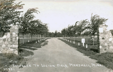Entrance to Legion Field, Marshall Minnesota, 1940's