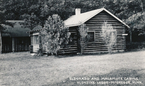 Eldorado and Malamute Cabins, Klondike Lodge, McGregor Minnesota, 1954