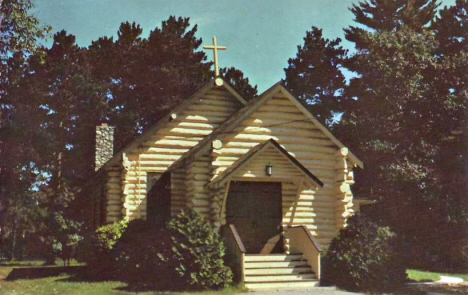 Old Log Chapel on Big Sandy Lake near McGregor Minnesota, 1967