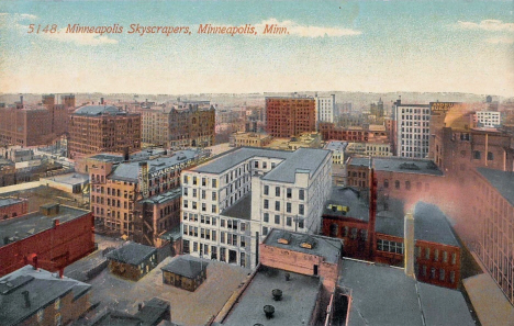 Minneapolis Skyscrapers - View from 7th and Nicollet, Minneapolis Minnesota, 1911