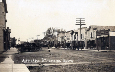 Jefferson Street looking south, Minneota Minnesota, 1914