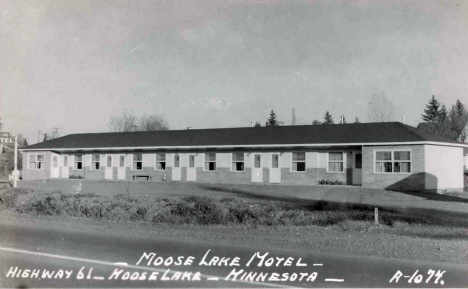 Moose Lake Motel on Highway 61, Moose Lake Minnesota, 1950's