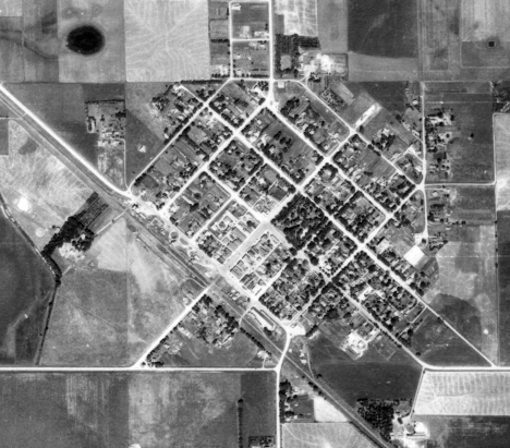 Aerial view, Morgan Minnesota, 1938