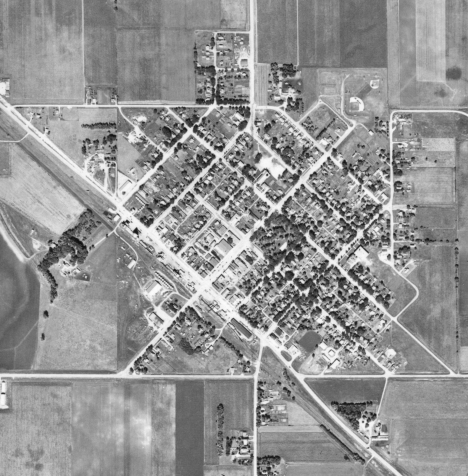 Aerial photo, Morgan Minnesota, 1955