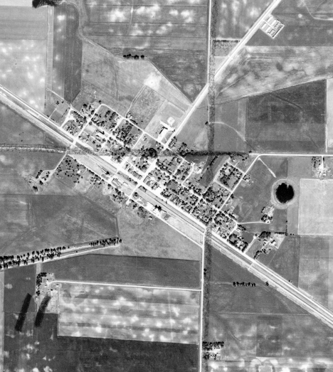 Aerial view, Murdock Minnesota, 1955
