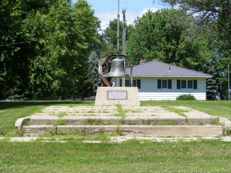 Bell from Nassau Pulic School, razed in 1984, Nassau Minnesota, 2014