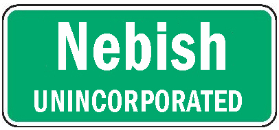 Nebish population sign