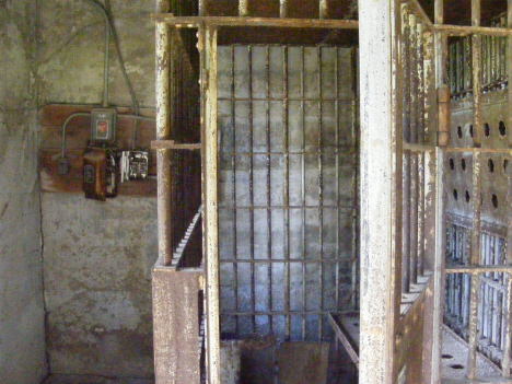 Interior, former city jail, Odessa Minnesota, 2014