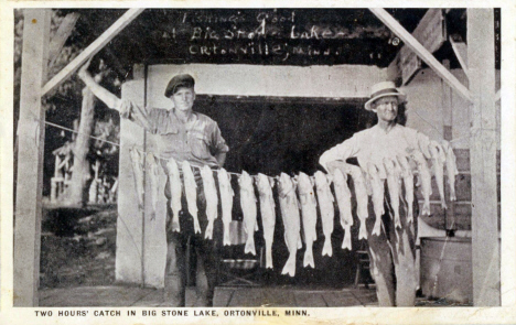 Two hours catch in Big Stone Lake, Ortonville Minnesota, 1924