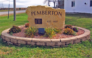 Welcome sign, Pemberton Minnesota