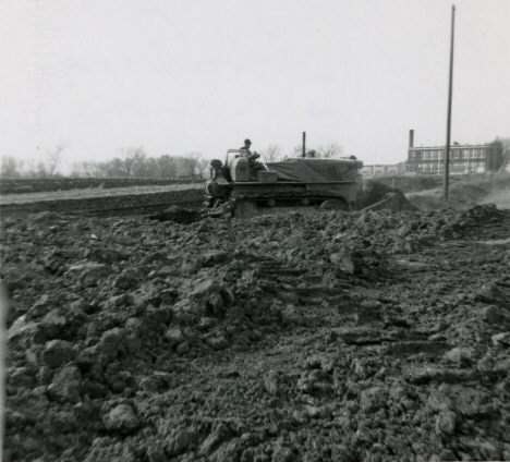 New Highway 83 under construction, Pemberton, Minnesota, 1950