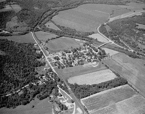 Aerial view, Peterson Minnesota, 1972