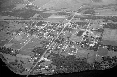 Aerial view, Pillager Minnesota, 1973