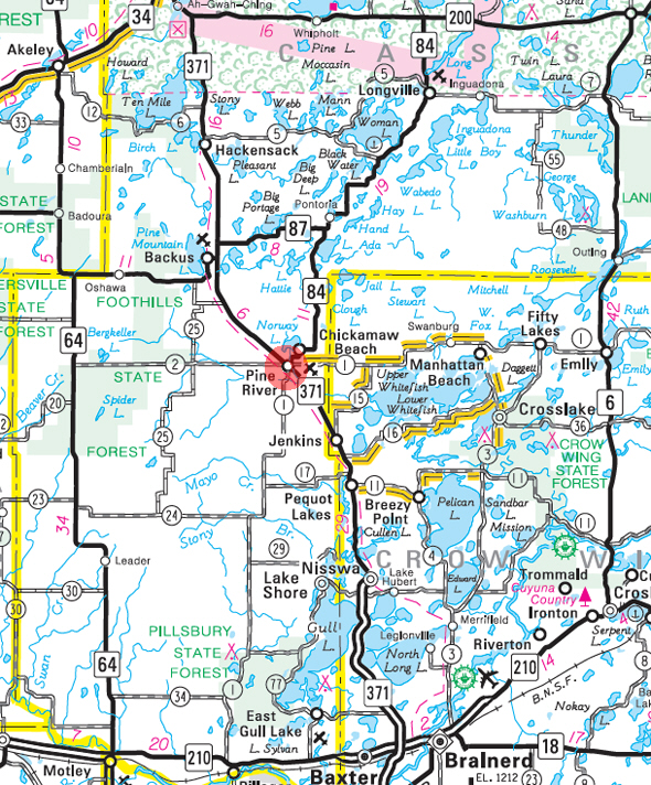 Pine River Mn Map Guide To Pine River Minnesota