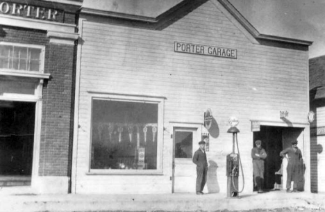 Porter Garage, Porter Minnesota, 1910's