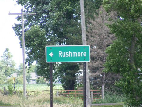 Rushmore sign on County Highway 35, Rushmore Minnesota, 201