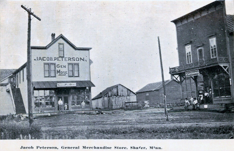 Jacob Peterson, General Merchandise Store, Shafer Minnesota, 1910's