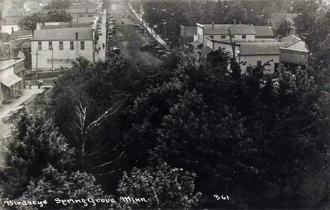 Birds eye view, Spring Grove Minnesota, 1915