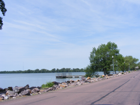 Fishing dock on St. James Lake, St. James Minnesota, 2014