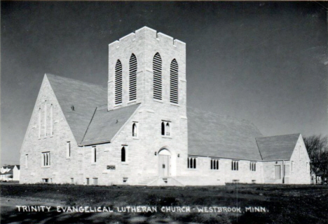 Trinity Evangelical Lutheran Church, Westbrook Minnesota, 1950's