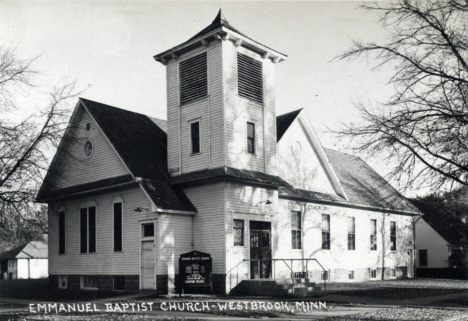 Emmanuel Baptist Church, Westbrook Minnesota, 1950's