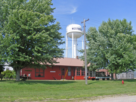 Train depot and water tower, Westbrook Minnesota, 2014