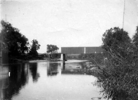 Covered bridge at Whalan, Minnesota, 1900
