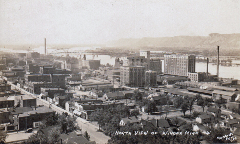 North view of Winona Minnesota, 1920's